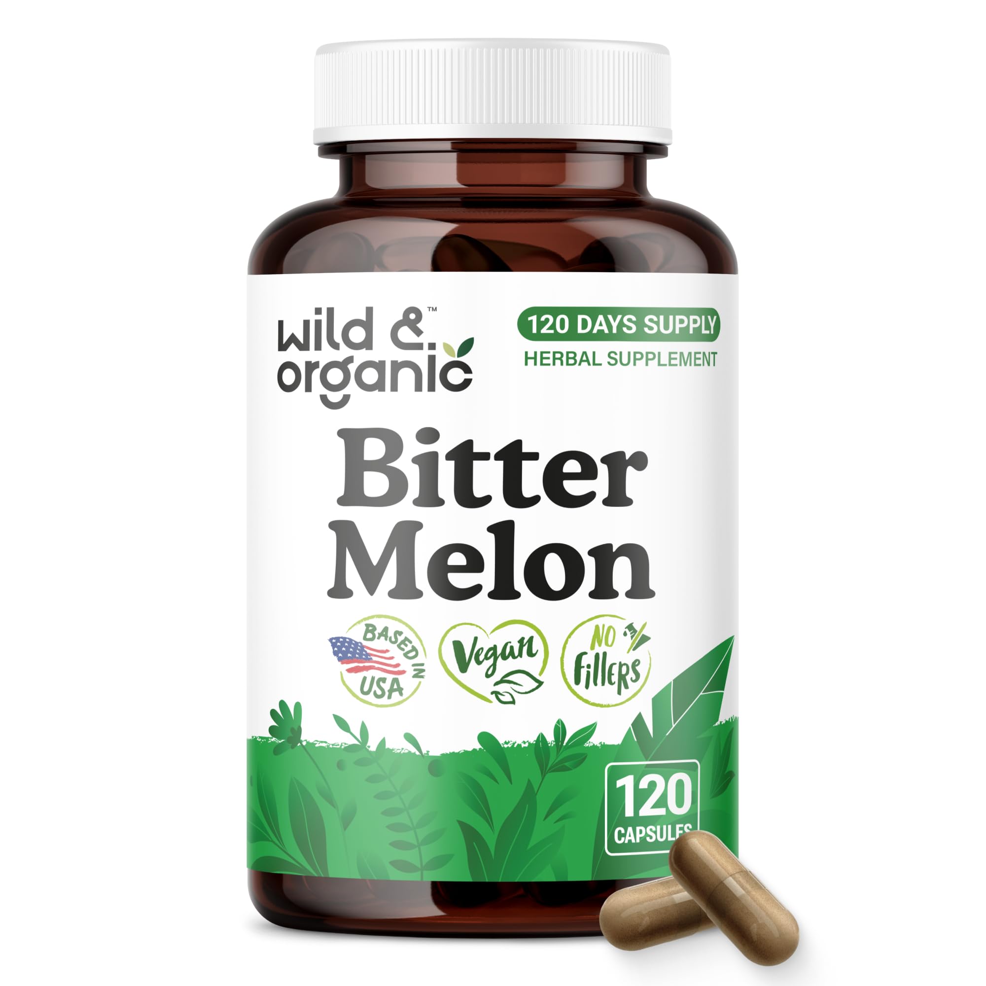 Amazon.com: Wild & Organic Bitter Melon Capsules 500 mg - Overall